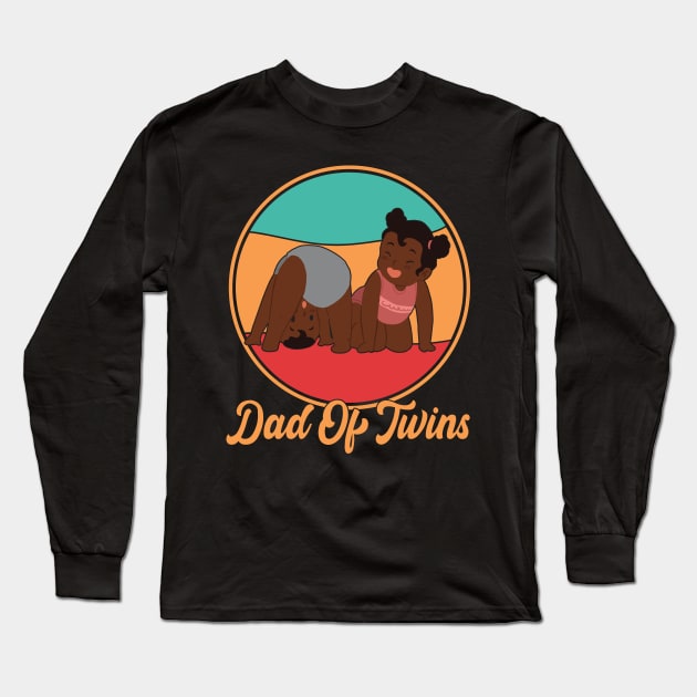 Dad Of Twins Classic Overachiever Fathers Day Twin Parents Long Sleeve T-Shirt by KB Badrawino